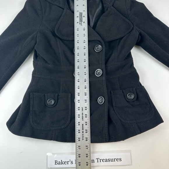 Forever 21 Black Pea Coat - Picture 4 of 8